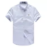 chemises ralph lauren hommes coton tentation 2013 manche courte polo color pony white